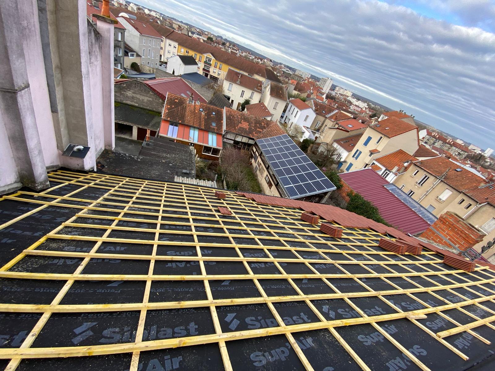 Chantier de couverture en Île-de-France